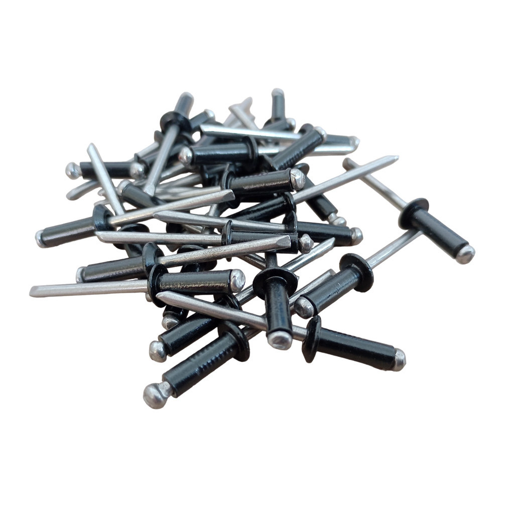 Rebite Pop Repuxo Alumínio Preto 412 4,0 X 12 New-Fix 100pç