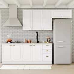 Cozinha Compacta 4 Peças com Aéreo 3 Portas Americana Henn