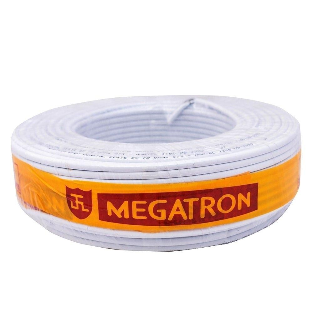 Cabo Megatron Coaxial 67% Malha 59 100m Branco em Oferta na Shopee