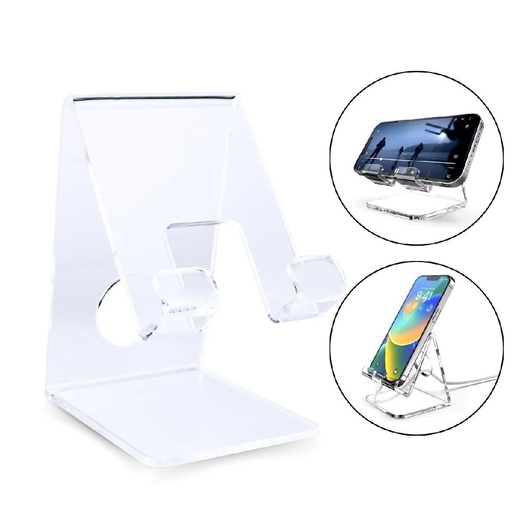 Suporte Acrílico Apoio de Mesa Celular Tablet Universal Smartphone