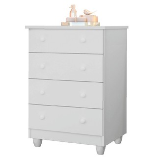 Cômoda Infantil Para Quarto Bebê 4 Gavetas Lara Branco J&A em Oferta na Shopee