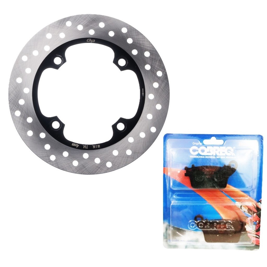 Disco de Freio Traseiro Cb 600f Hornet Sem Abs 2008 A 2014 + Pastilhas de Freio Cobreq Racing em Oferta na Shopee