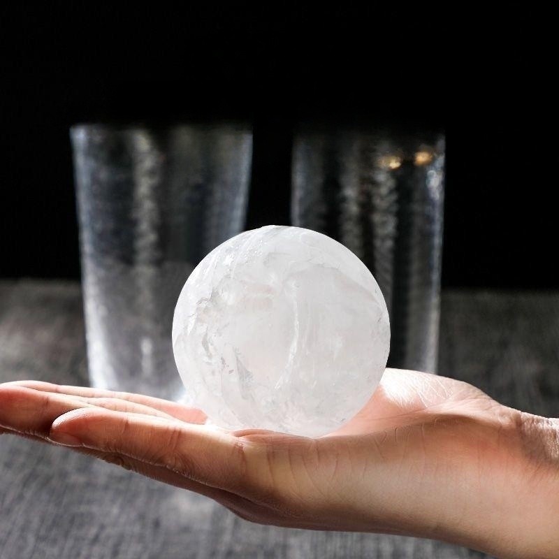 Forma De Gelo Redonda Esférica Molde Bola Esfera Bebida Whisky Bar
