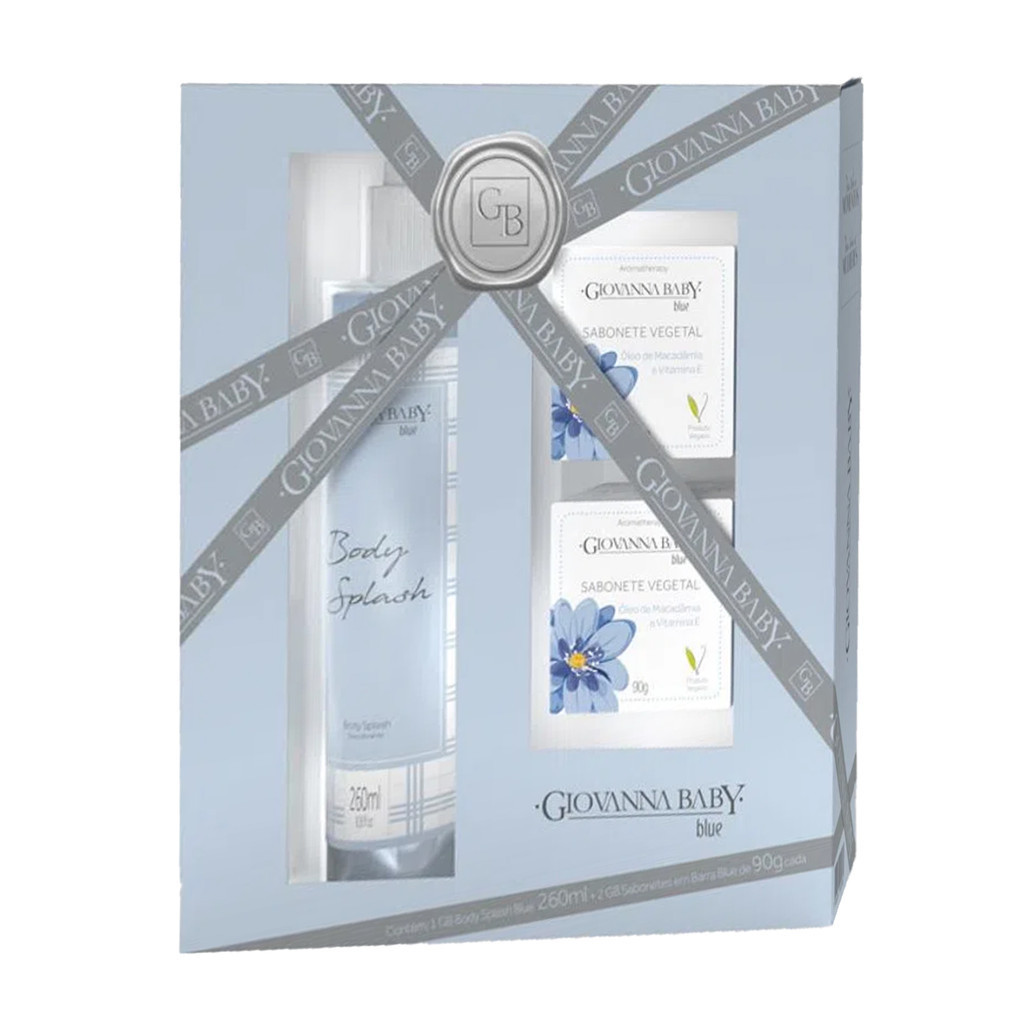 Kit Body Splash 260ml + Sabonete 90gr Blue Giovanna Baby - Health