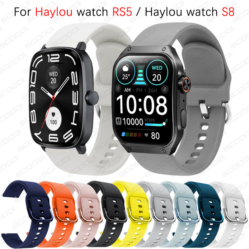 Bracelete De Silicone Macio Para Relógio Haylou RS5/S8 Smart Watch Bracelet