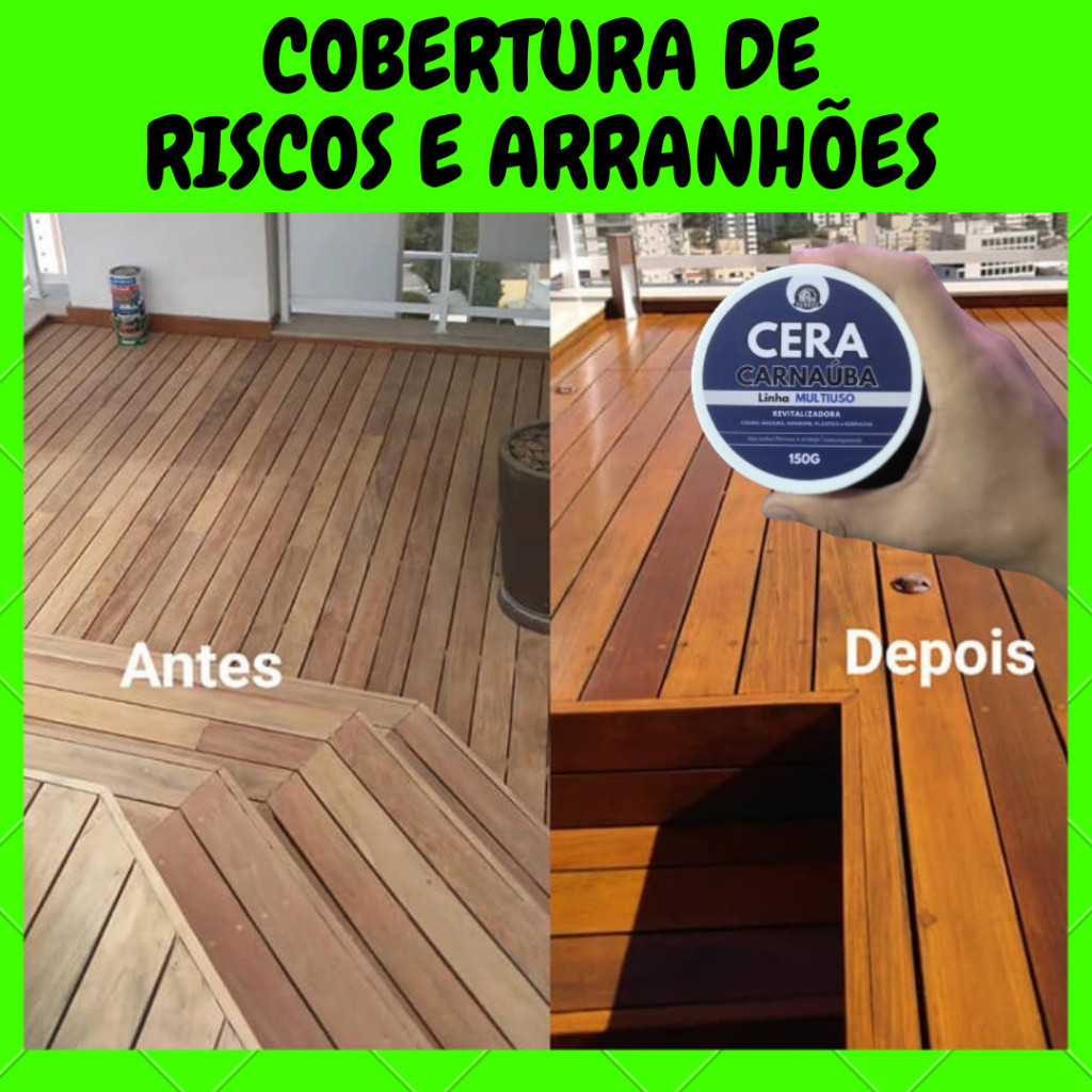 Cera para Madeira Móveis Piso  Restauradora de Carnaúba - ENVIO EXPRESSO em Oferta na Shopee