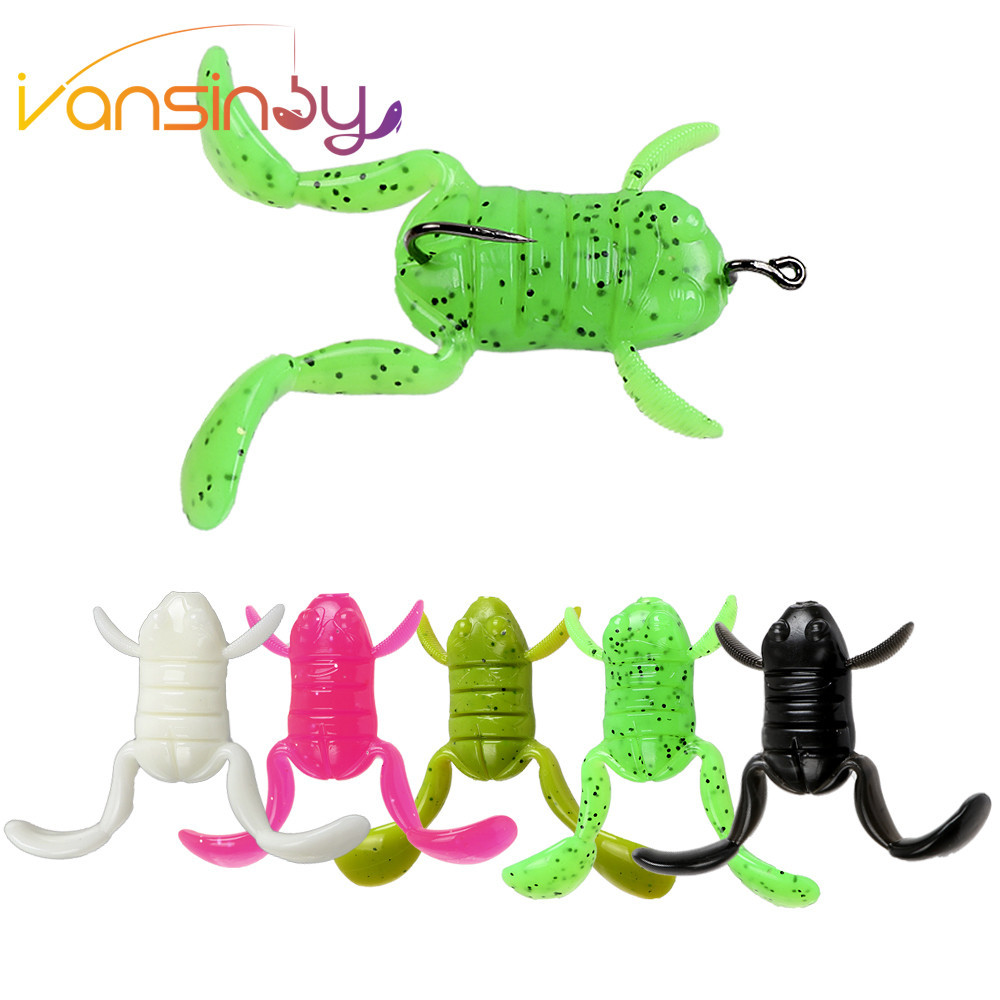 1pcs Isca artificial Pesca frog Lure Salto Suave 5g/8g Topwater Lure Com Anzol De Manivela em Oferta na Shopee