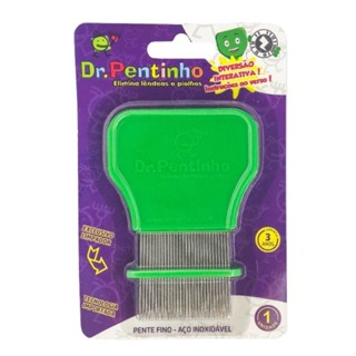 Pente Fino Aço Inox Verde Piolhos e Lêndeas - Dr. Pentinho em Oferta na Shopee