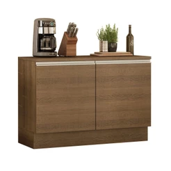 Balcão de Pia Armário de Cozinha 120 cm 2 Portas (Com Tampo) Rustic Glamy Madesa
