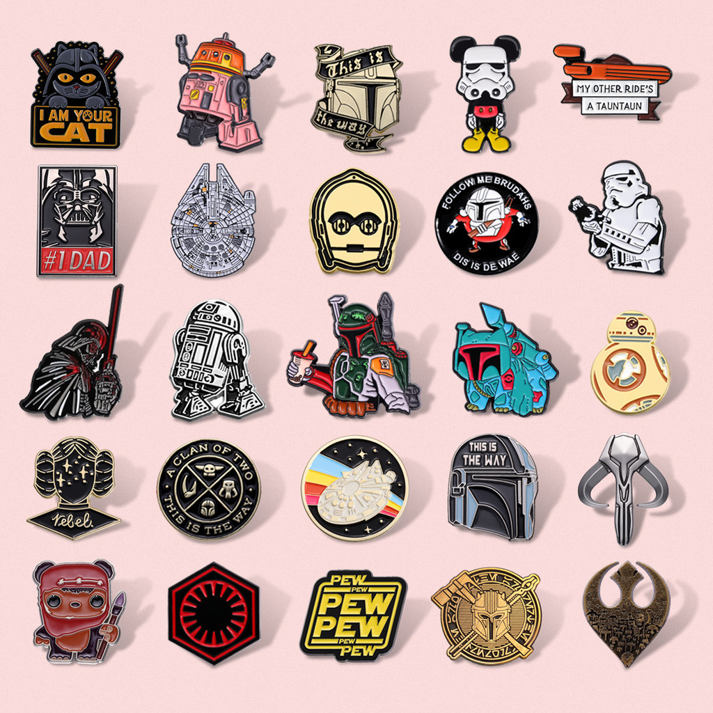 Star Wars Sci-Fi Movie Cartoon Brochura De Filme De Ficção Científica O Robô Mandaloriano De Liga De Crachá De Esmalte Jóias De Alfinete De Esmal