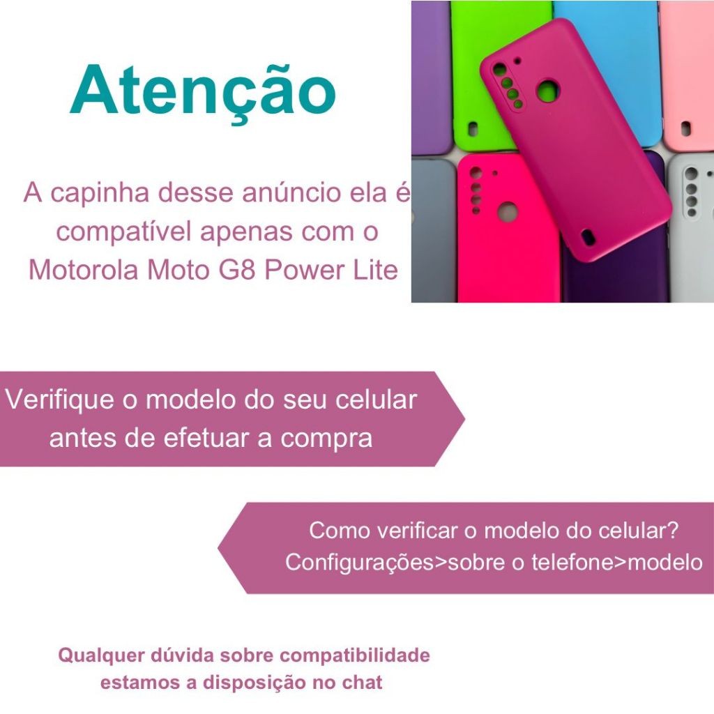 Capa Para Motorola Moto G8 Power Lite Kit Capa + Pelicula 3D ou So 1 Capinha Aveludada