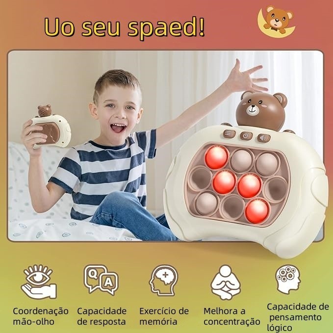 Electronic Pop It Anti-Stress Toy Fast Push Bubble Toy for Kids and Adults — imagem 2 de 2