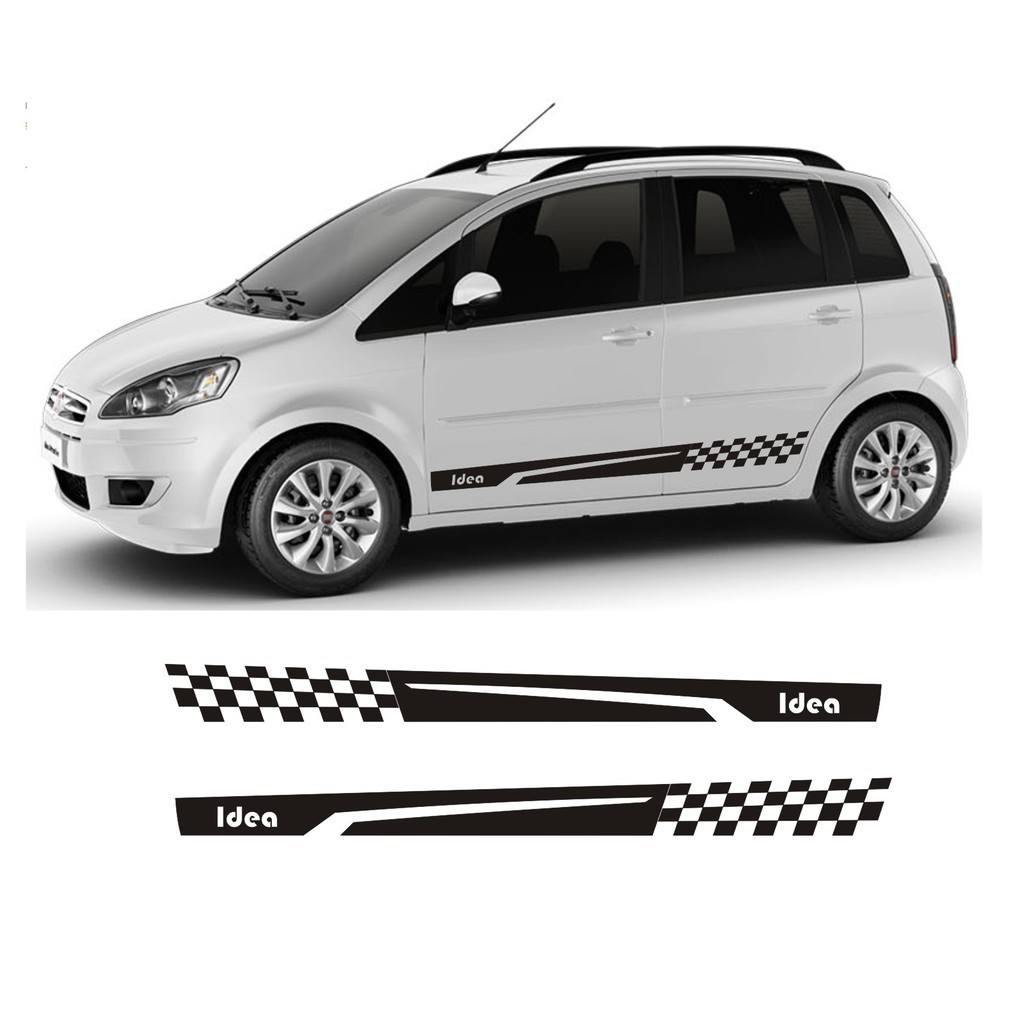 Adesivo Lateral Fiat Idea Fi1 Essence Attractive Faixa Colante acessórios