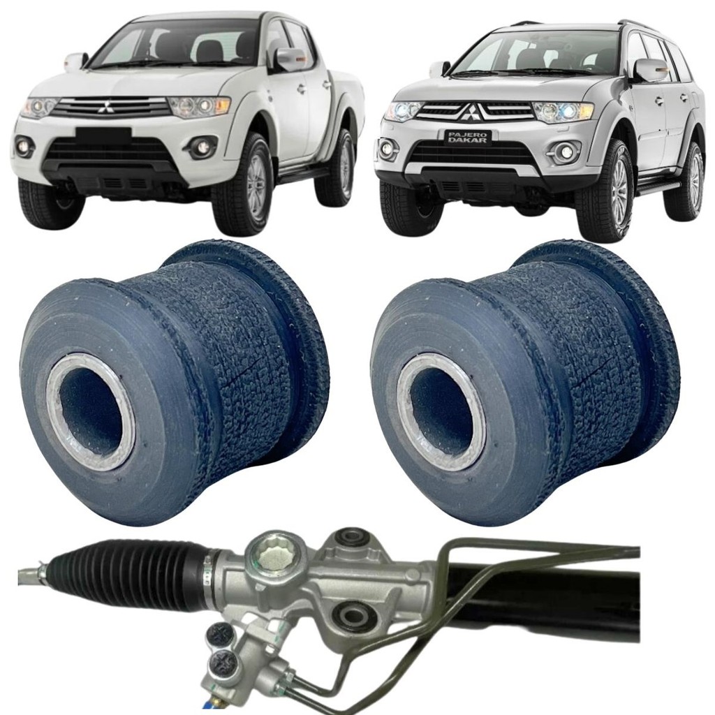 KIT 2 BUCHA BORRACHA DA CAIXA SETOR DIREÇÃO HIDRÁULICA L200 TRITON PAJERO DAKAR 2007 A 2016