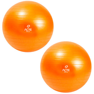 Kit 2x Bola Pilates Yoga Abdominal Ginástica Fitness 45cm Suporta até 250KG Antiderrapante - Acte em Oferta na Shopee
