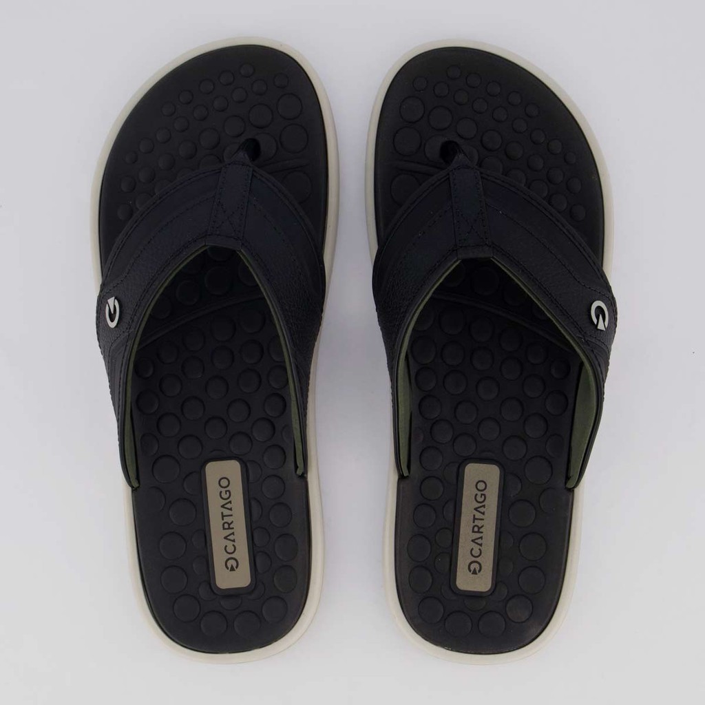 Chinelo Cartago Vêneto III Preto em Oferta na Shopee