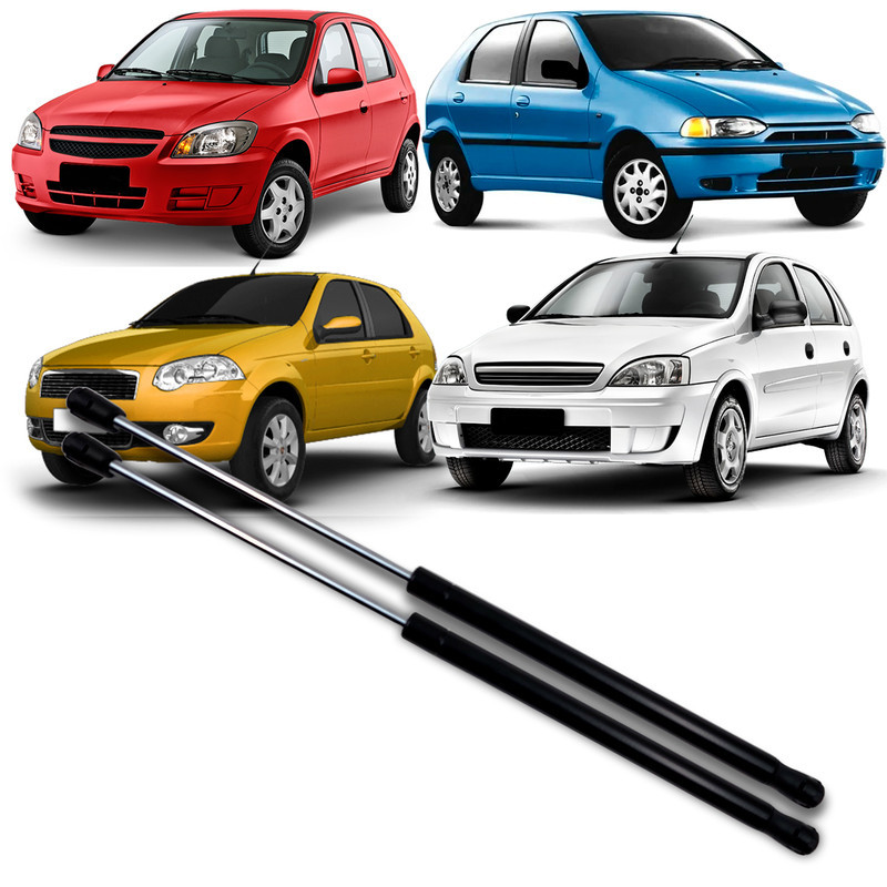 Par Amortecedor Porta-Malas para Tampa Traseira Chevrolet Celta Corsa Hatch Fiat Palio 96 até 2000