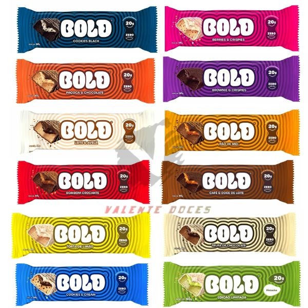 Bold Bar Barra 20g de Proteína cada Snacks 60g Unidade Flex SP em Oferta na Shopee