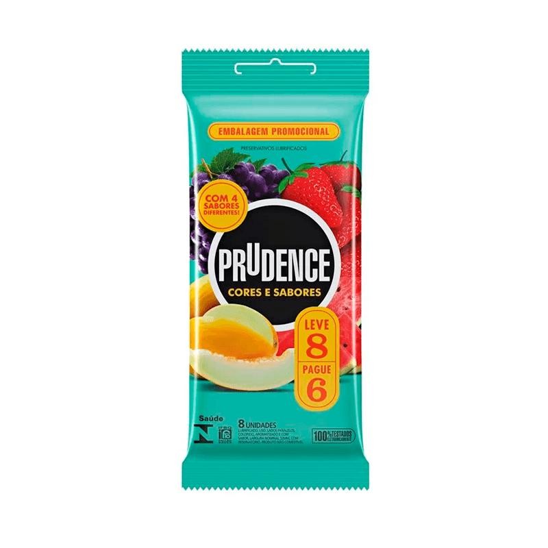 Preservativo Prudence Cores e Sabores Mix 8 Unidades - Health