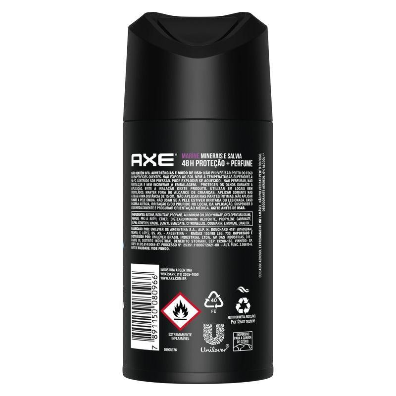 Desodorante Antitranspirante Axe Marine Minerais E Salvia 152ml em Oferta na Shopee