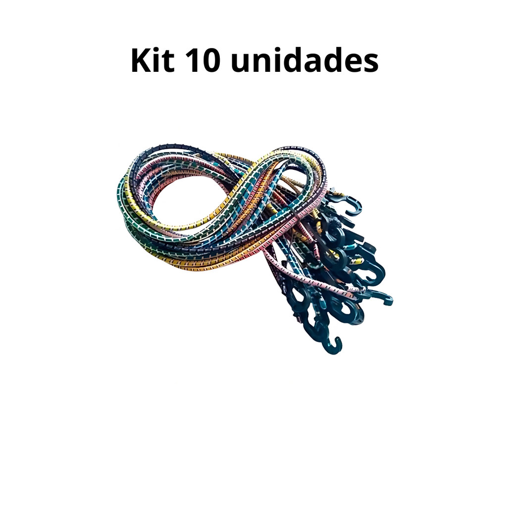 Elástico Bagageiro Extensor 2M  Kit com 10 ou 20 Unidades em Oferta na Shopee