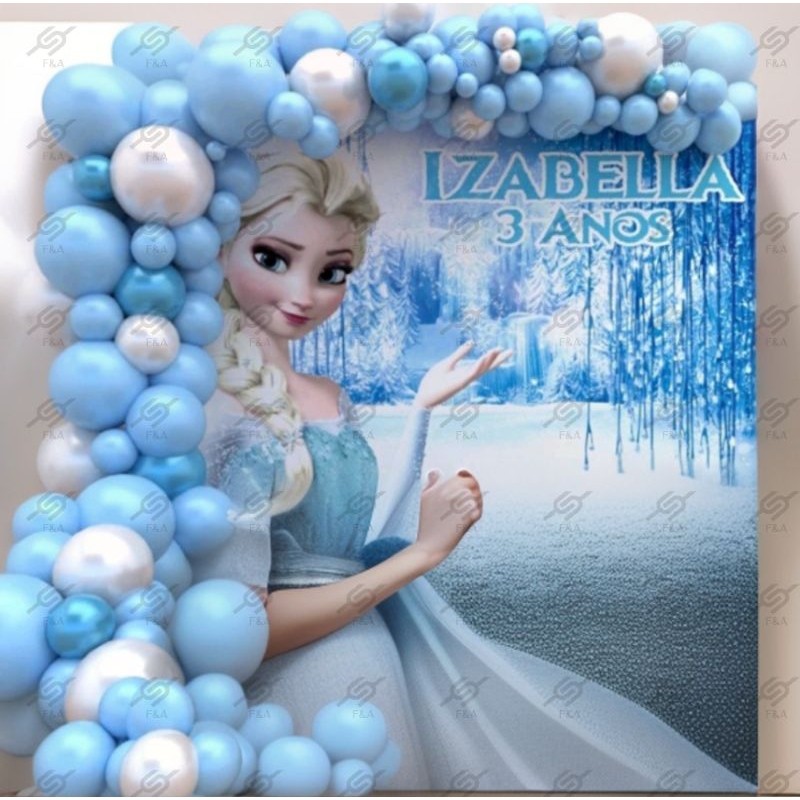 Kit 135 Balão Bexiga Tema Frozen Decoração de aniversário Artigo de Festa e Comemorações