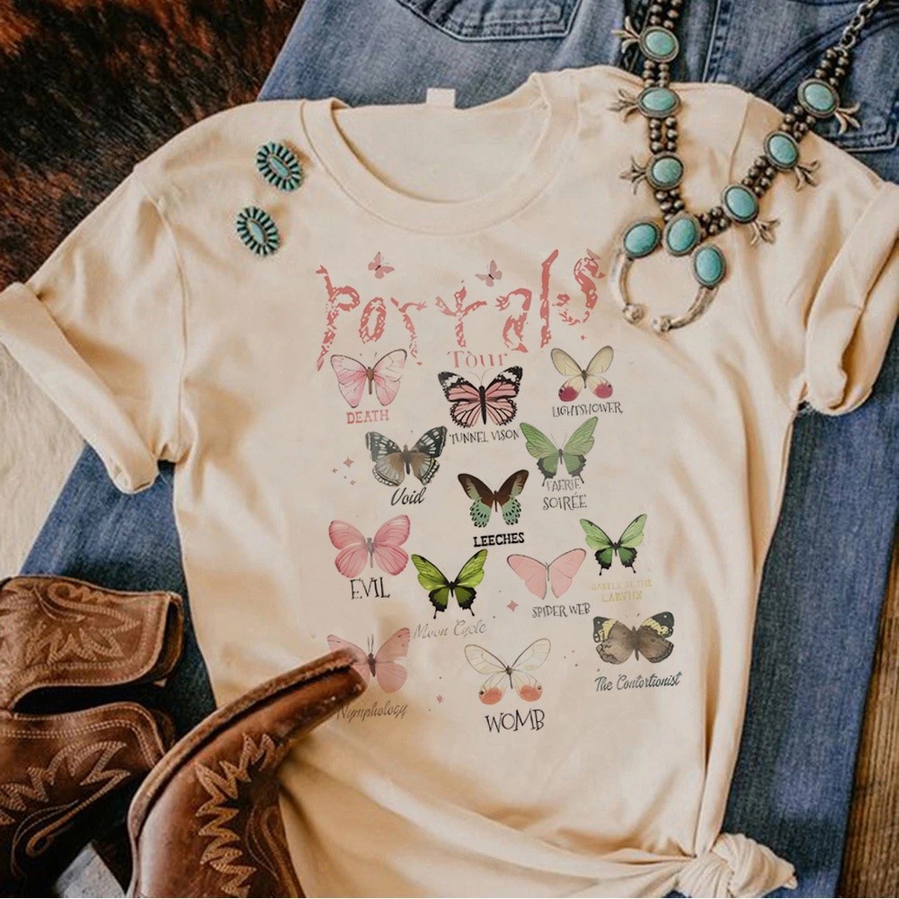 Melanie Martinez Camiseta manga Mulher Cômica streetwear Menina harajuku Roupa em Oferta na Shopee