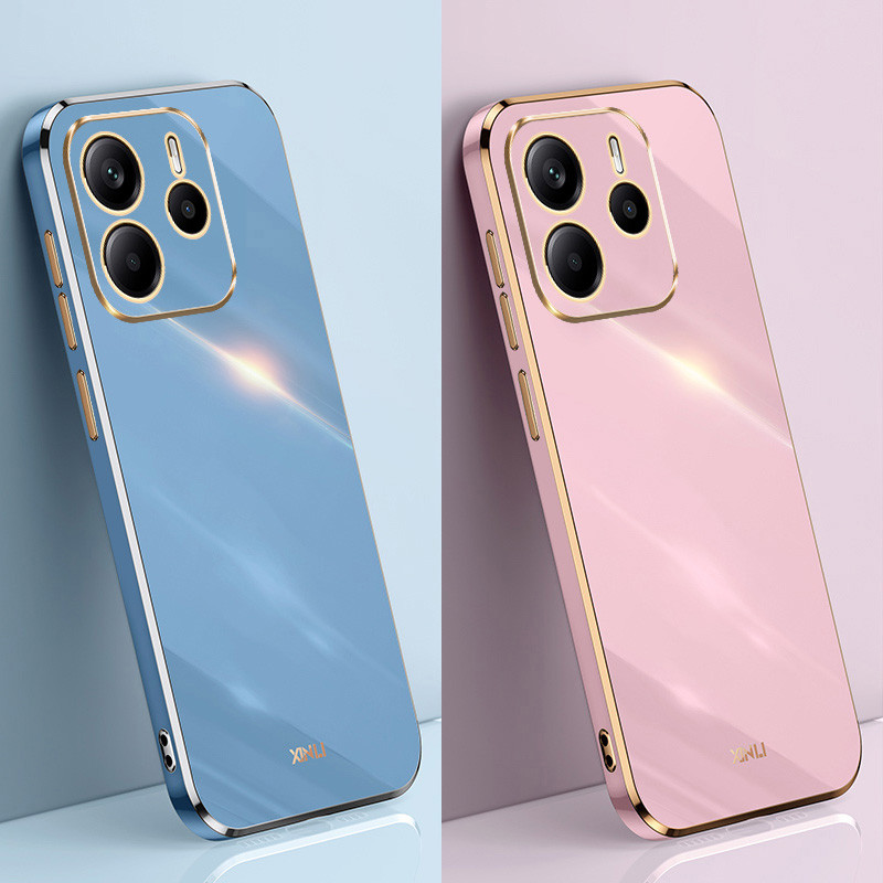 Capa Traseira De TPU Macio Com Revestimento Quadrado De Cor Sólida Para Redmi Note 14 4G De Telefone De Proteção De Câme em Oferta na Shopee