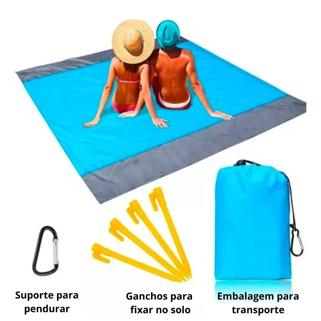 Tapete Esteira Impermeável Grande 2,10 x 2,00 Metros Praia Piquenique Camping Toalha Piquinique Acampamento em Oferta na Shopee