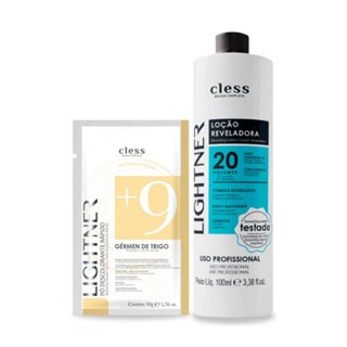 Kit Lightner 2pc (Agua Oxigenada 20vol 100ml + Pó Descolorante 50g) em Oferta na Shopee
