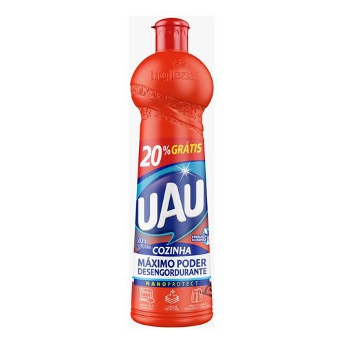 Uau Detergente Desengordurante Squeeze 500ml em Oferta na Shopee