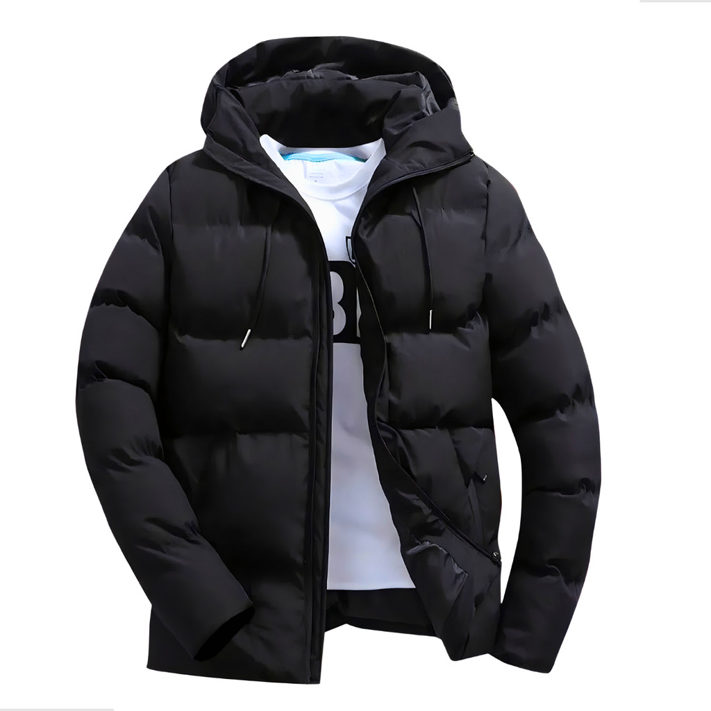 Bobojaco Jaqueta Gominho Puffer Nylon Forrada Inverno Frio Reforçada Capuz Corta Vento Mas...