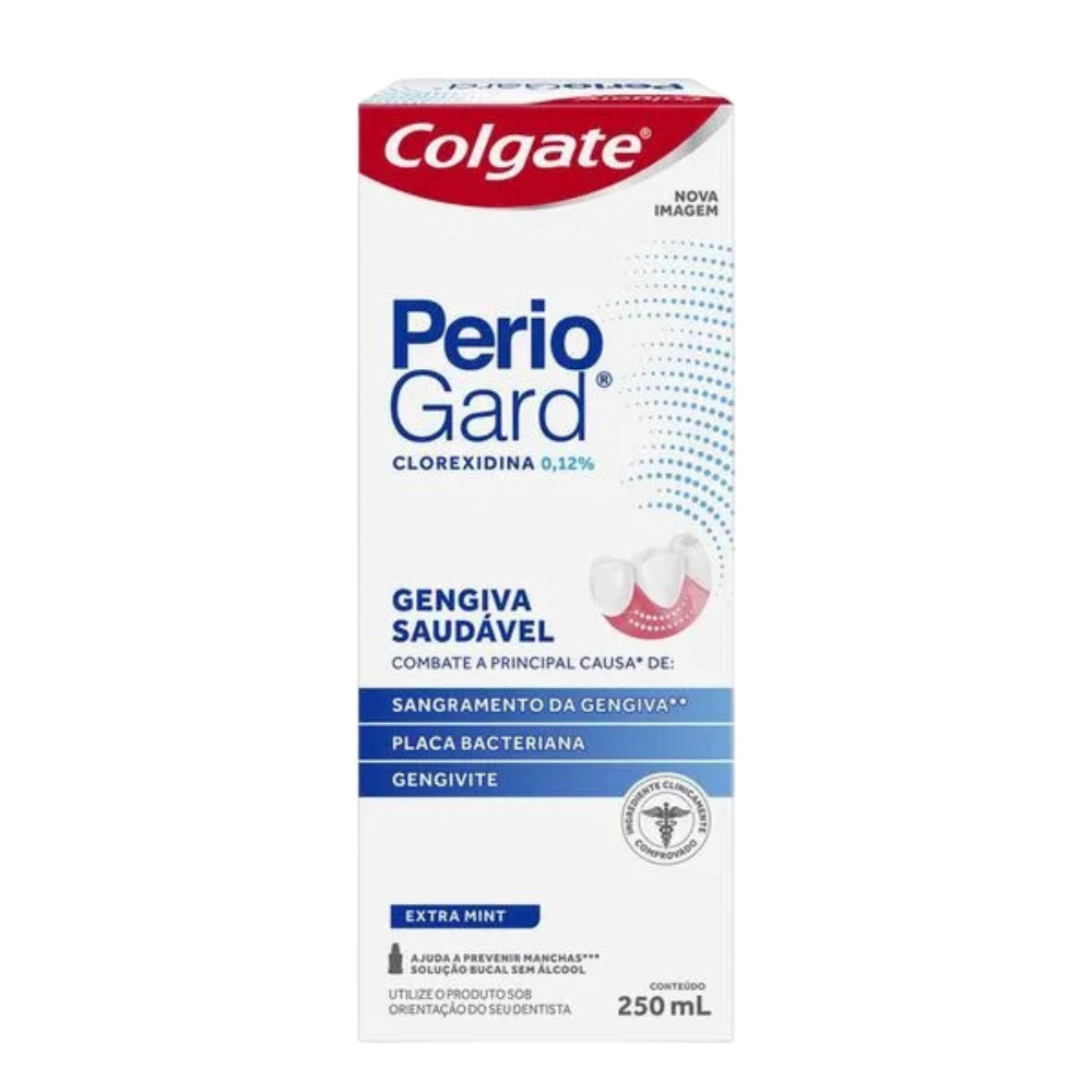 Enxaguante Bucal Colgate Periogard Extra Mint 250ml Clorexidina 0,12% Sem Álcool