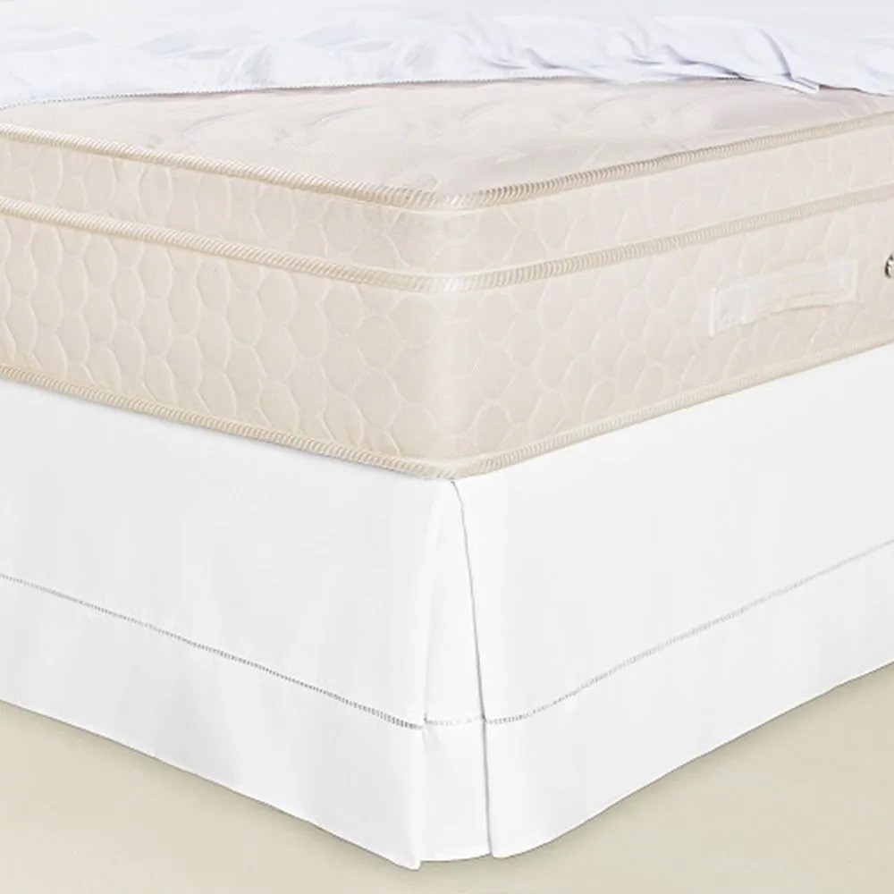 Saia Box para Cama Solteiro Ponto Palito Oxford