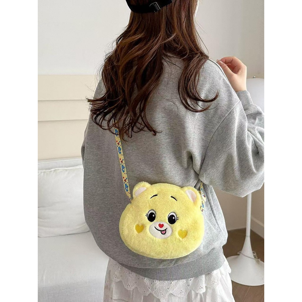 Bolsa Pequena Feminina Desenho Com Alça Lateral Transversal De Ombro De Pelúcia Lã F111 VT em Oferta na Shopee