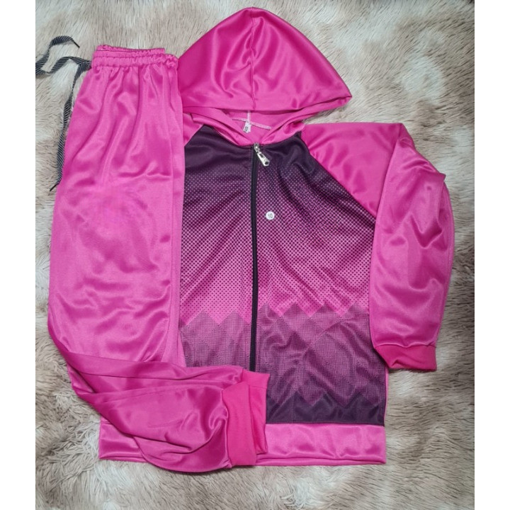 Agasalho Juvenil Abrigo Conjunto Infantil de Frio Blusa Moletom Calça Menino e Menina 2 ao 16