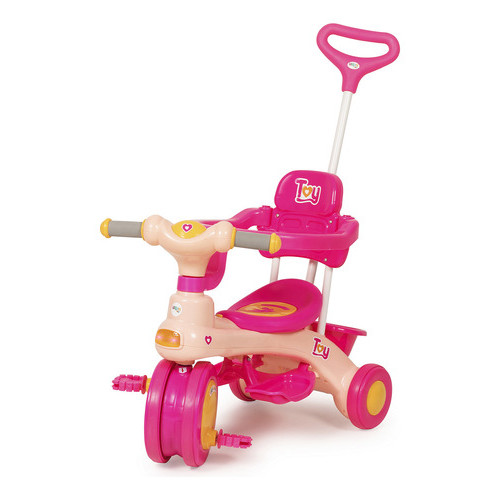 Triciclo Infantil Com Haste Removível Toy Rosa Urban Baby em Oferta na Shopee