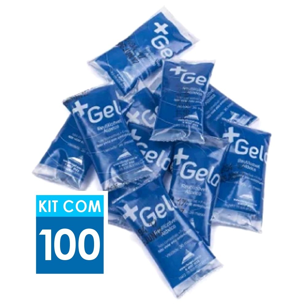Mais Gelo Gel Reutilizavel 15g - Kit Com 100 Unidades
