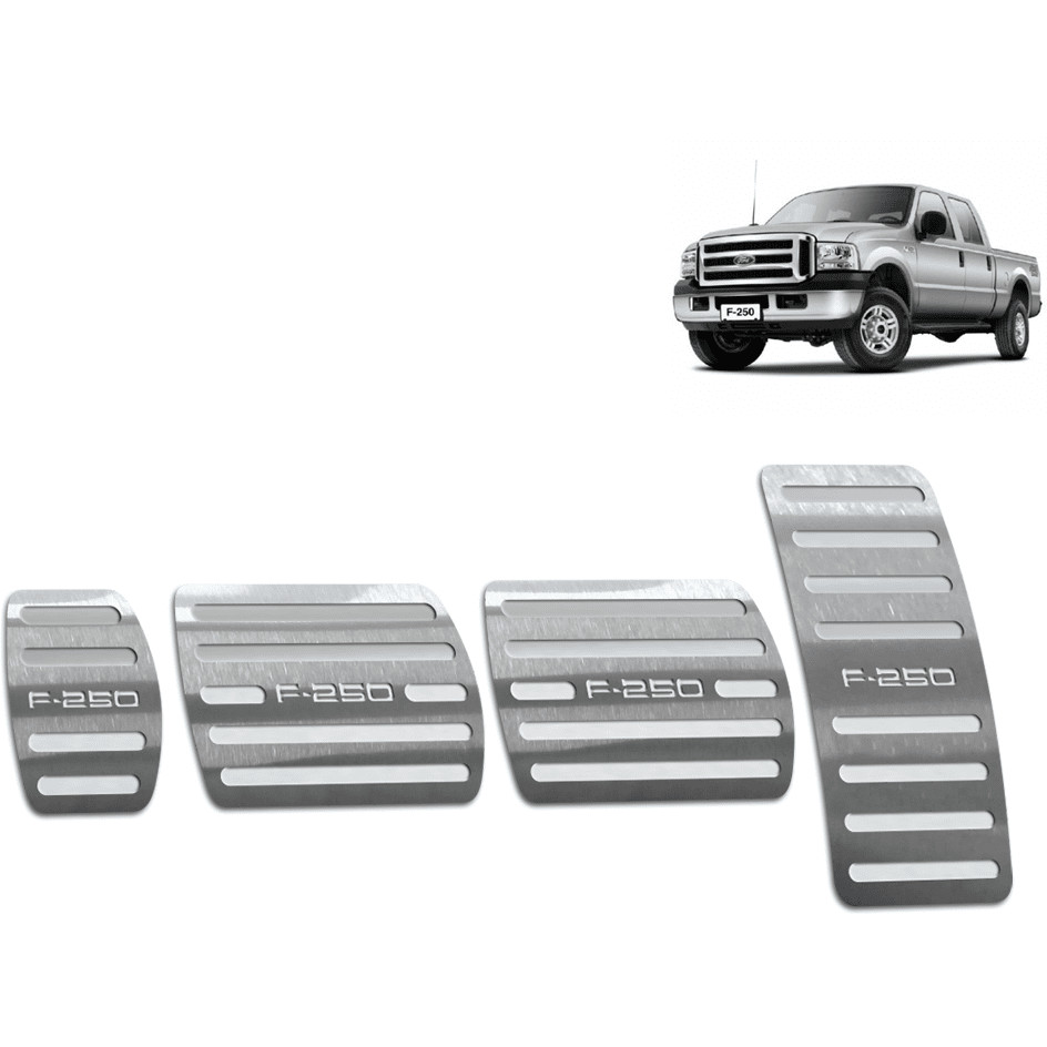 Pedaleira Ford F-250 98/18 Manual Aço Inox - Não fura o pedal em Oferta na Shopee