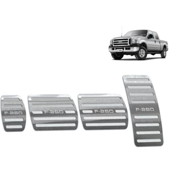 Pedaleira Ford F-250 98/18 Manual Aço Inox - Não fura o pedal