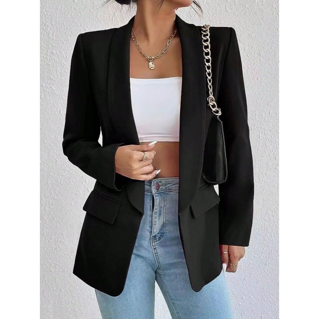 Blaze de alfataria social feminina manga longa em Oferta na Shopee