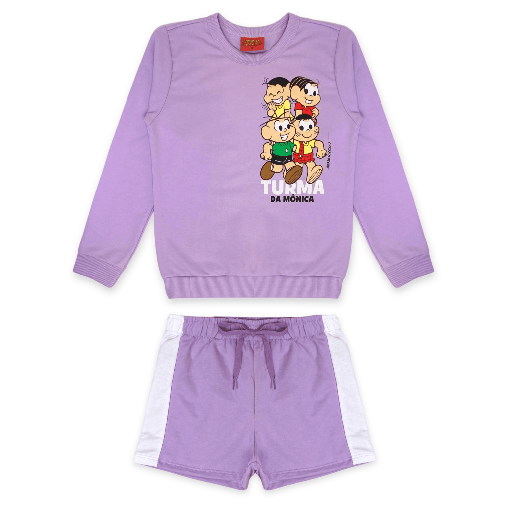 Conjunto Feminino Infantil Turminha - Turma da Mônica - Baby & Kids Fashion