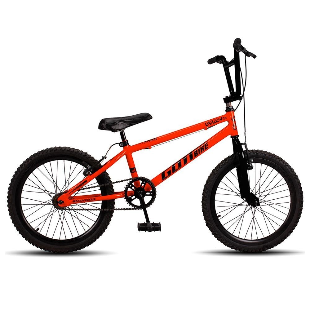 Bicicleta Infantil Aro 20 Bmx Freio V-Brake Laranja e Preto Gottbike em Oferta na Shopee