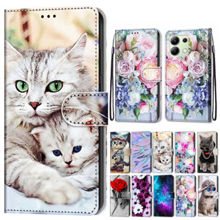 Capa Para Telefone Com Padrão Kids Cat Pattern Xiaomi Redmi Nota 13 Pro 5G 13C Carteira De Couro Porta-Cartões Flip Leather em Oferta na Shopee