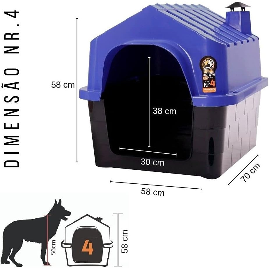 Casinha de Cachorro Casa de Cachorro Pet Cães e Gatos DuraPets N 04 em Oferta na Shopee