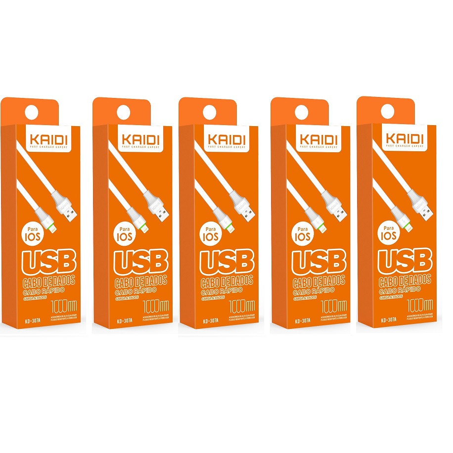 Cabos Micro USB IOS IPHONE KAIDI KD-307A 1m Transfere Dados e Carga Rápido em Oferta na Shopee