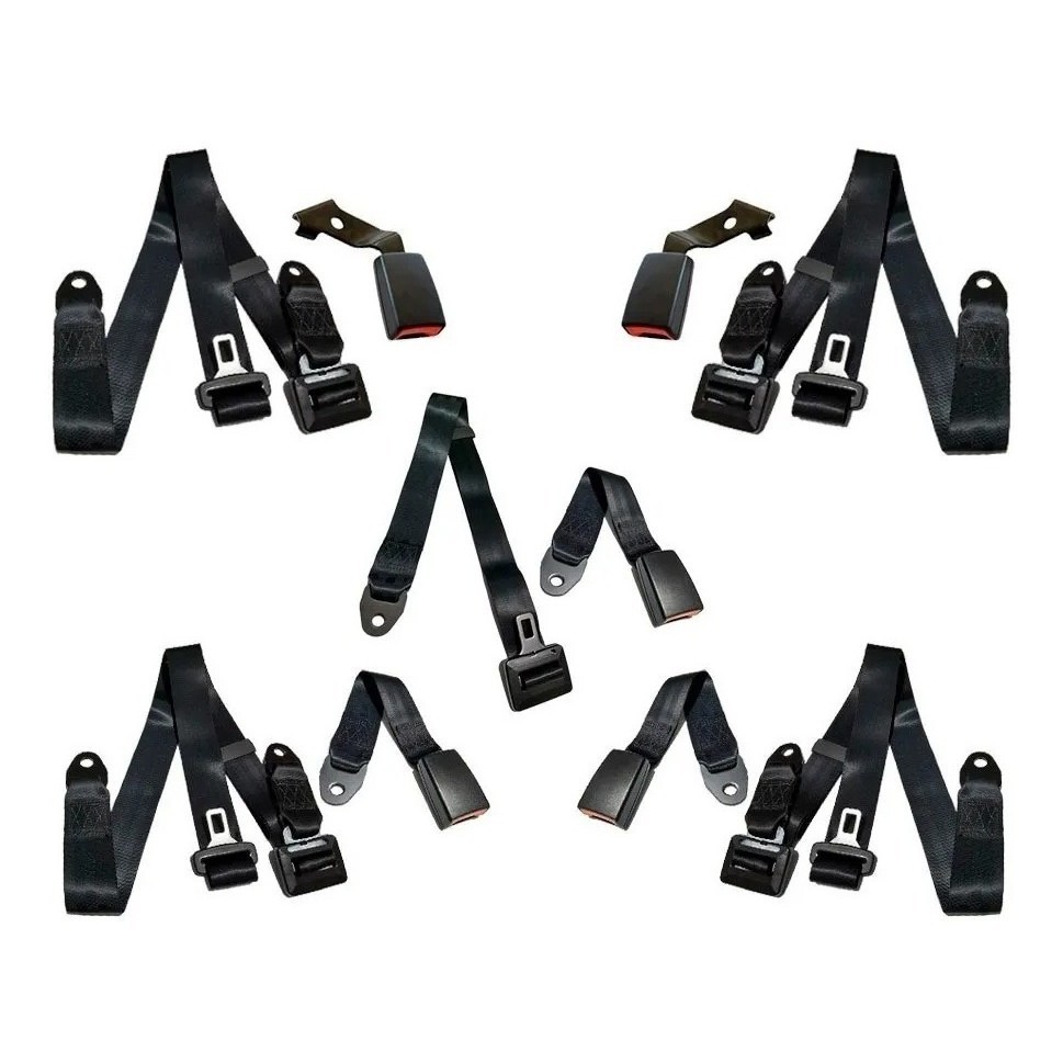 Cinto Segurança Preto Uno Kit 5 Lugares Estático 3 Pontos em Oferta na Shopee