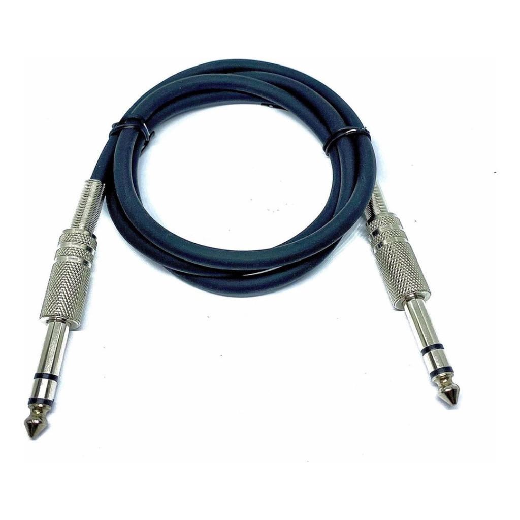 Cabo P10 Stereo X P10 Stereo 50 Cm - Balanceado - Niquel