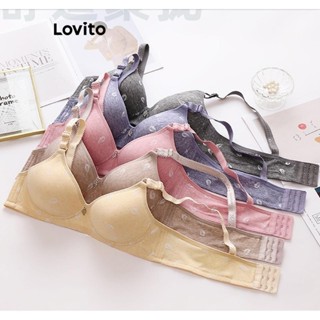 Lovito Bralette Casual Com Apliques De Penas Para Mulheres LNE48137