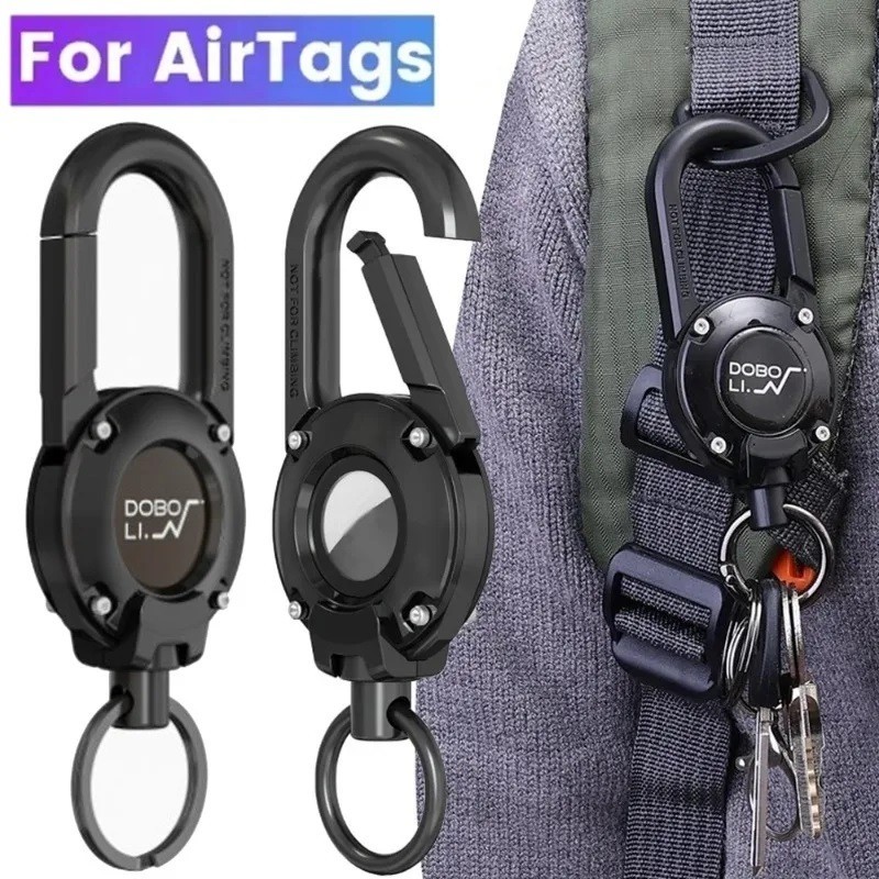 Capa Protetora Para Apple Airtag-Com De Mosquetão De Chaveiro-Conchas Antirroubo De Plástico Protegíveis-À Prova De Choq